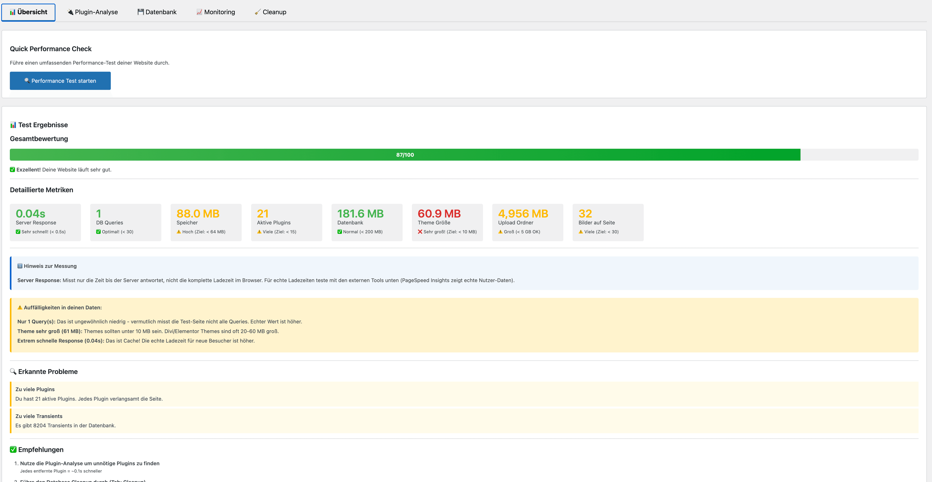 Performance Suite Tool